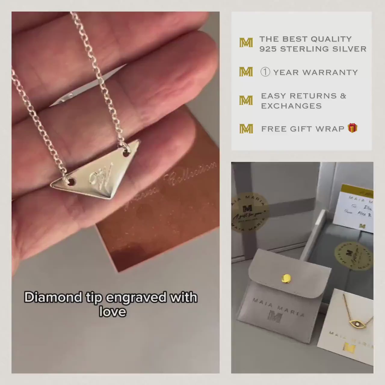 initial necklace, sterling silver, minimalist engraved jewellery, birthday gift, custom letter necklace, geometric necklace, CORTINA SNE01